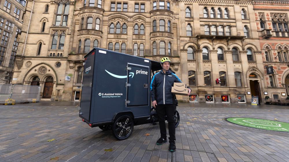 Amazon: Ecargo bike launch in Manchester